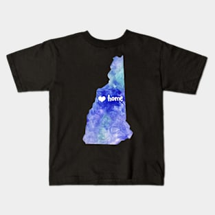 new hampshire state map watercolor Kids T-Shirt